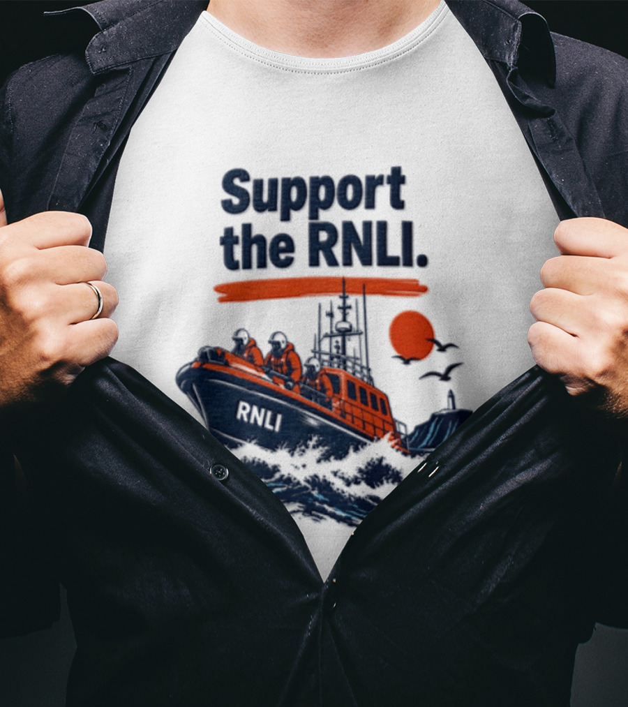 Support The RNLI Lifeboat Crew Royal National Lifeboat Institution T-Shirt