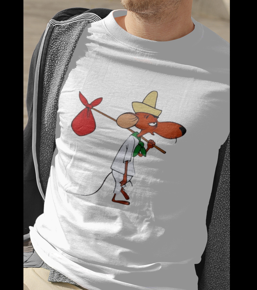 Speedy Gonzales Iconic Cartoon Character With Bindlestick T-Shirt