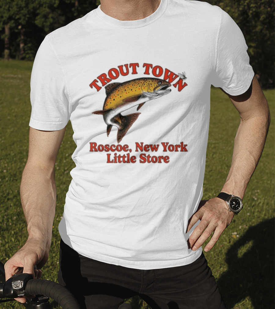 Trout Town Roscoe New York Little Store Fish T-Shirt