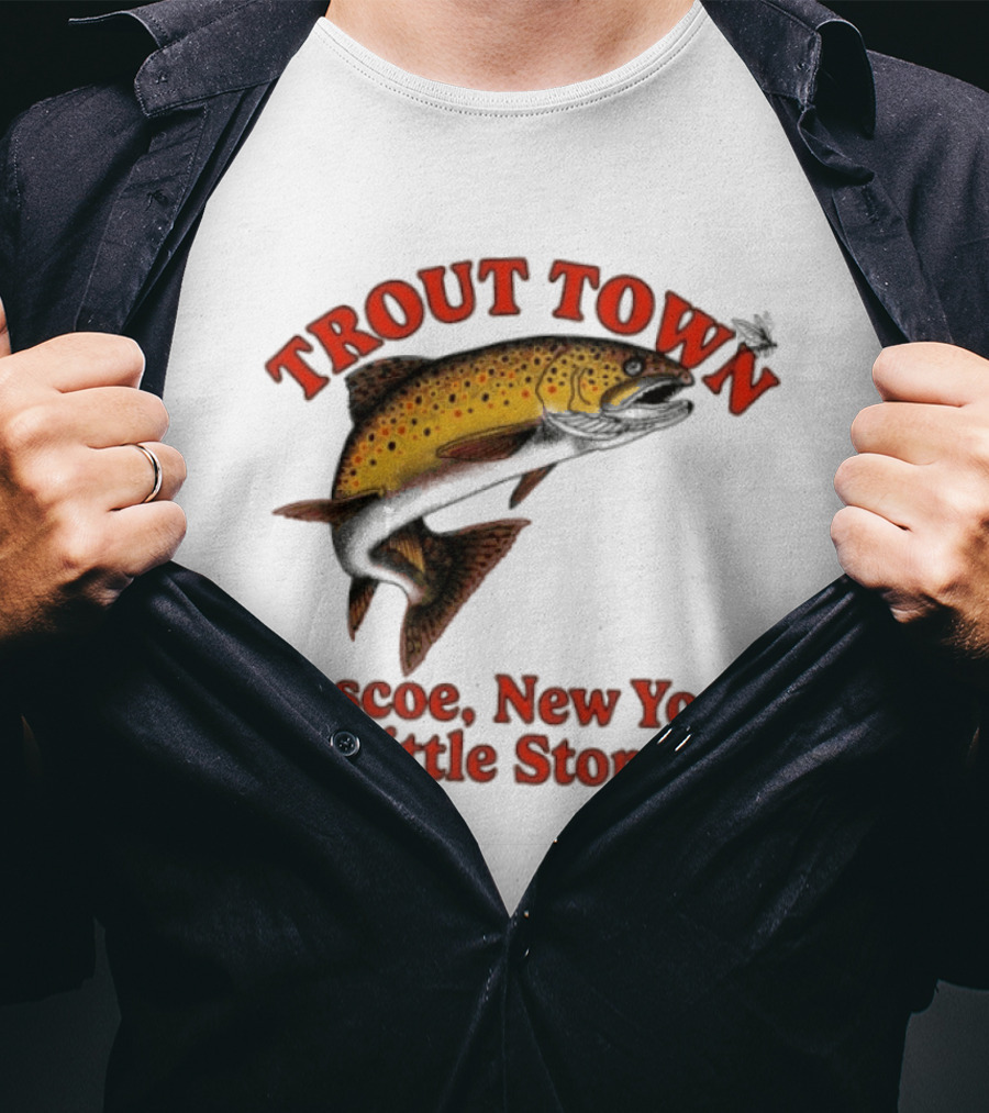 Trout Town Roscoe New York Little Store Fish T-Shirt