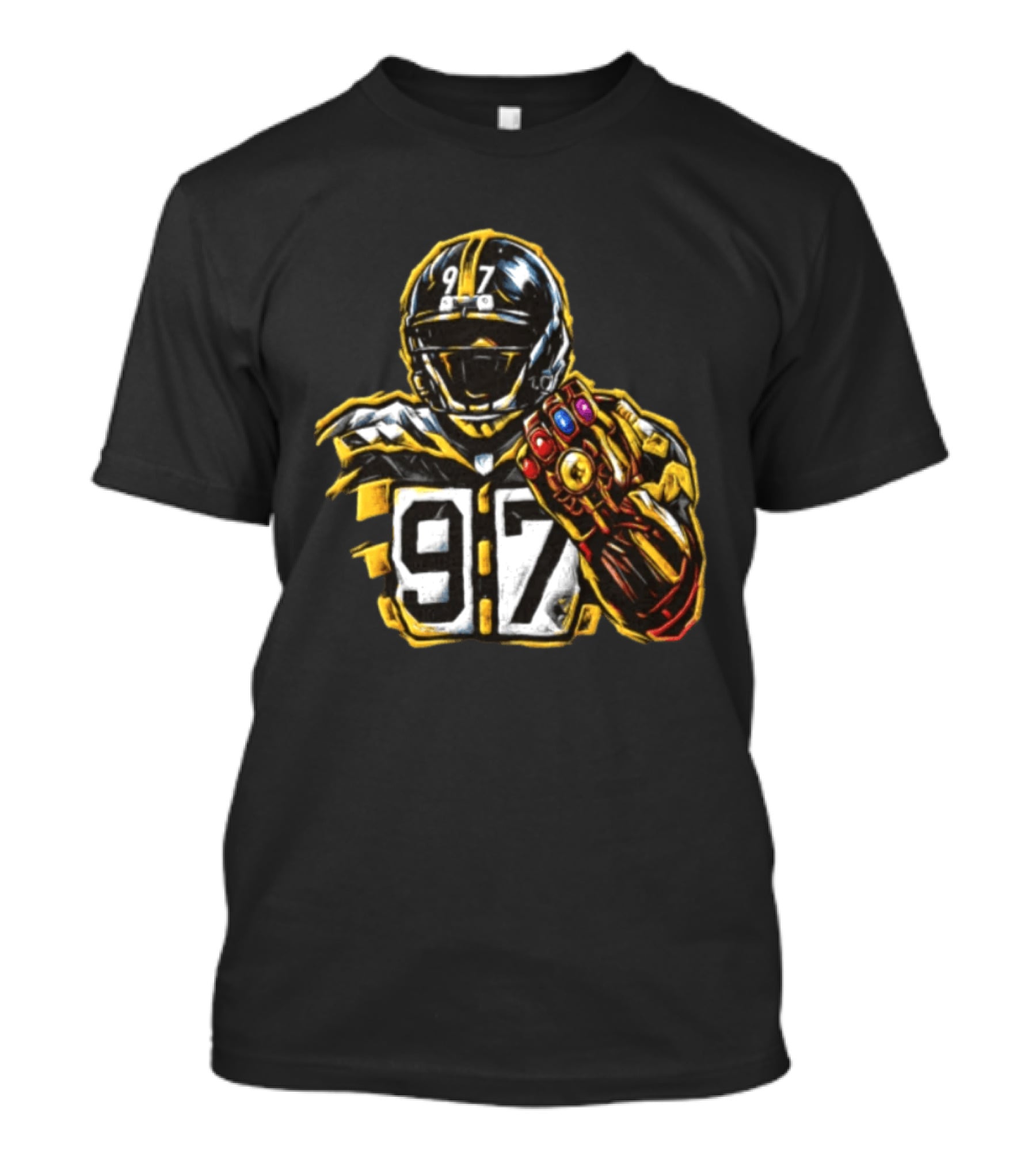 Cameron Heyward 97 Pittsburgh Steelers Infinity Gauntlet Marvel Football T-Shirt