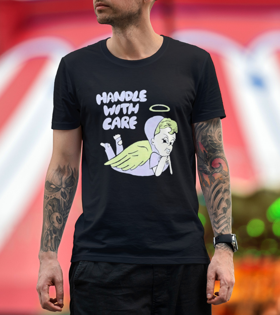 Handle With Care Angel Pastel Halo Wings T-Shirt