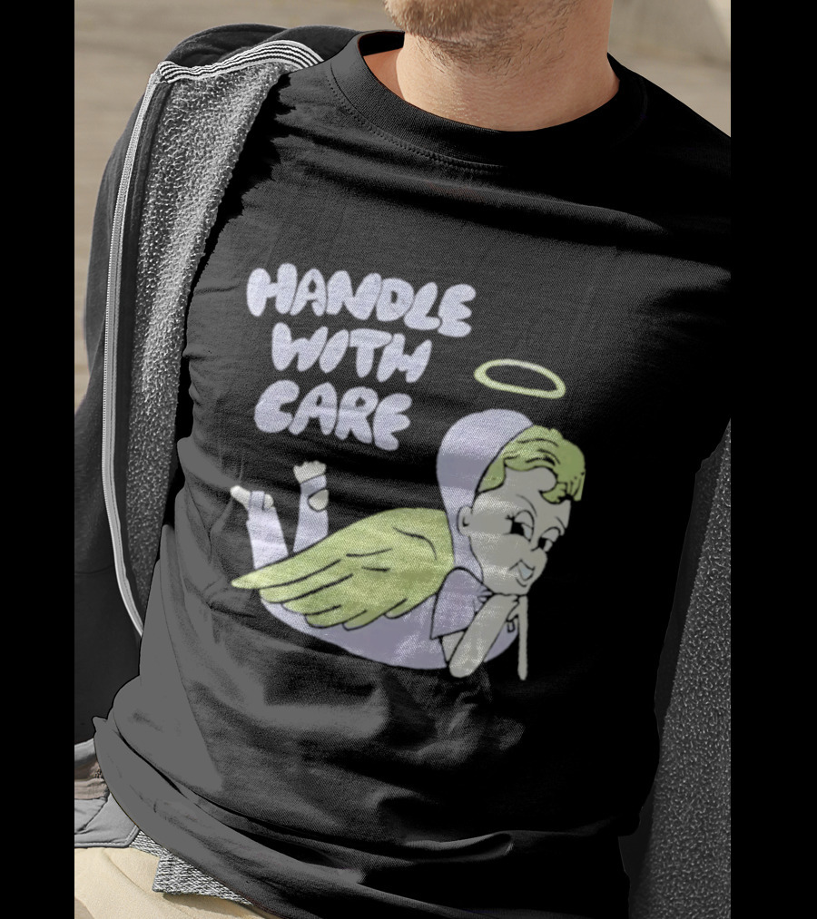 Handle With Care Angel Pastel Halo Wings T-Shirt