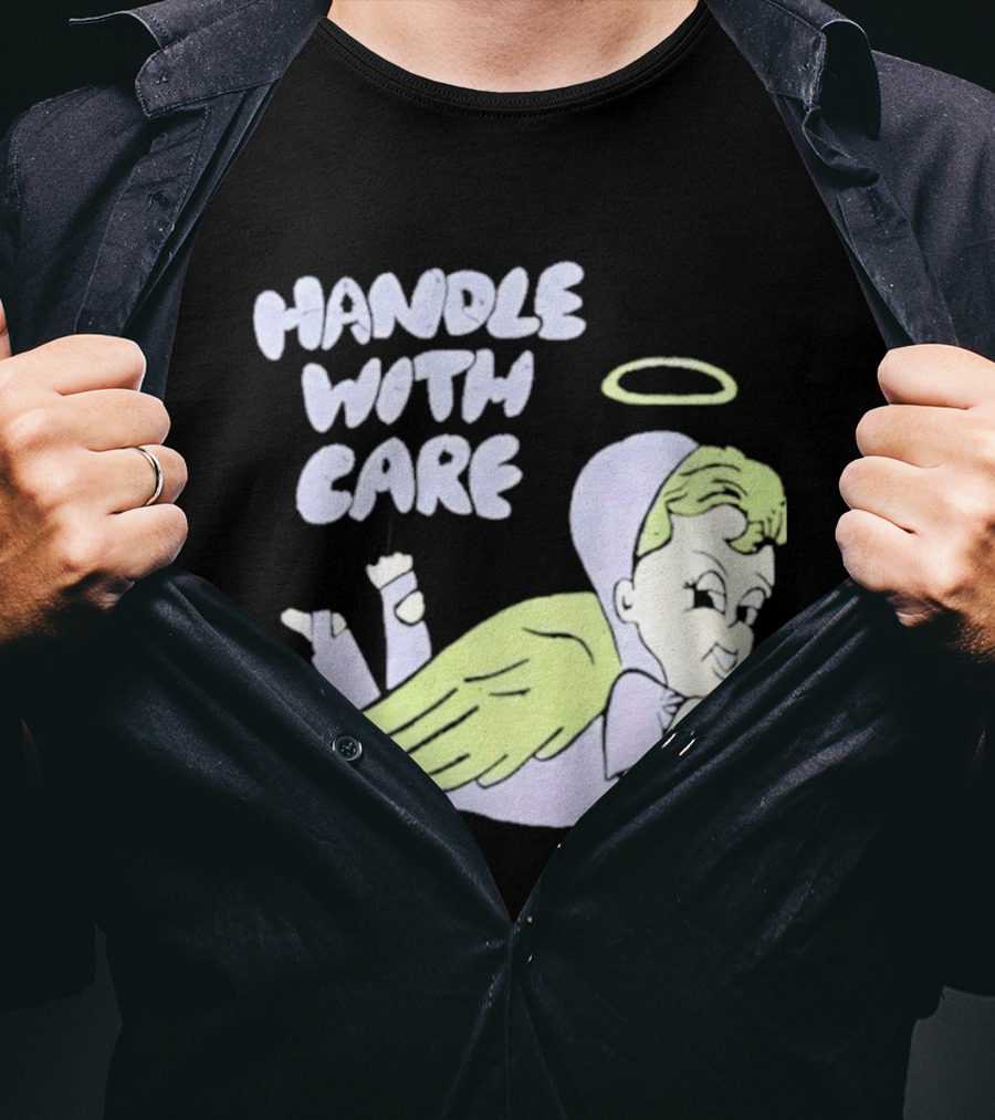Handle With Care Angel Pastel Halo Wings T-Shirt