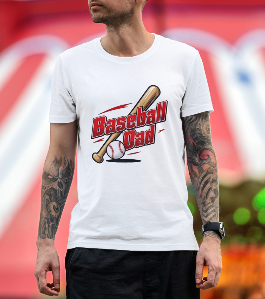 Baseball Dad Bat And Ball Sports T-Shirt