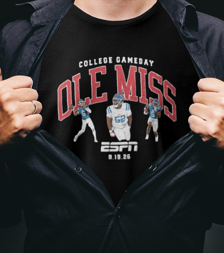 College Gameday Ole Miss Rebels ESPN 9.19.26 T-Shirt