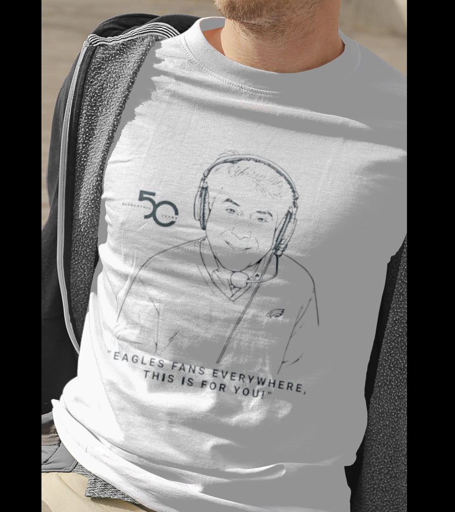 Merrill Reese 50 Years Eagles Fans Everywhere Celebration T-Shirt