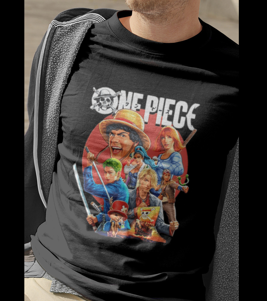 One Piece Anime 2026 Characters With Straw Hat Pirates Crew T-Shirt