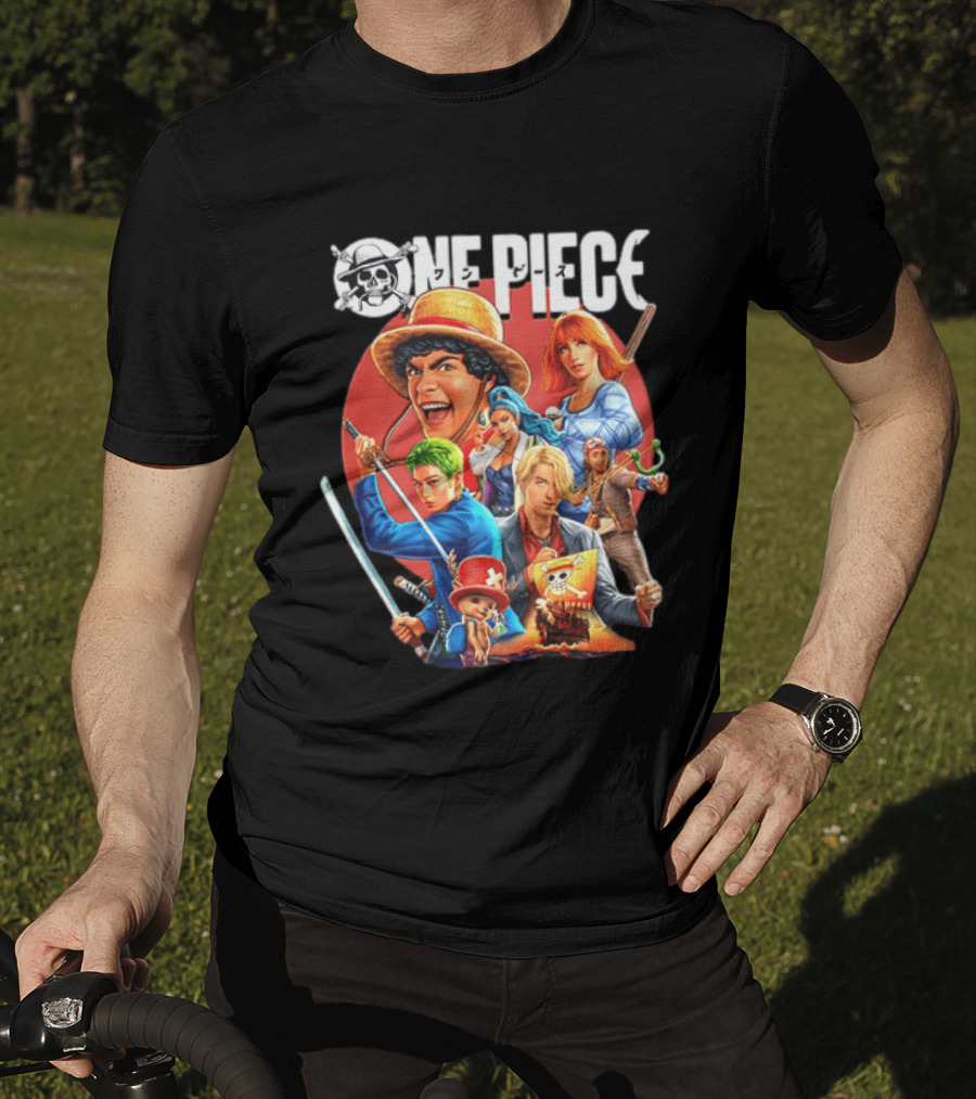 One Piece Anime 2026 Characters With Straw Hat Pirates Crew T-Shirt