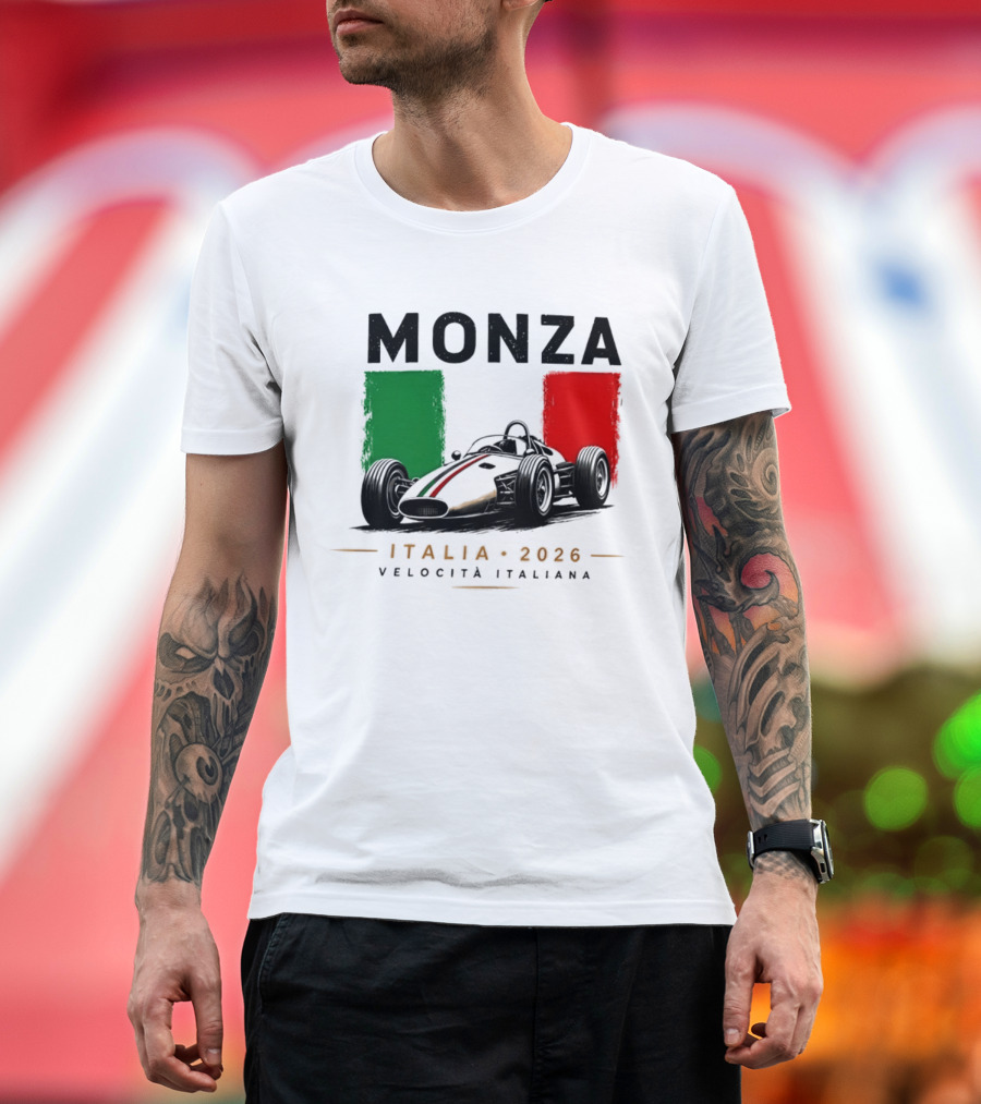 Monza Italia 2026 Velocita Italiana Formula 1 Racing Italian Flag T-Shirt