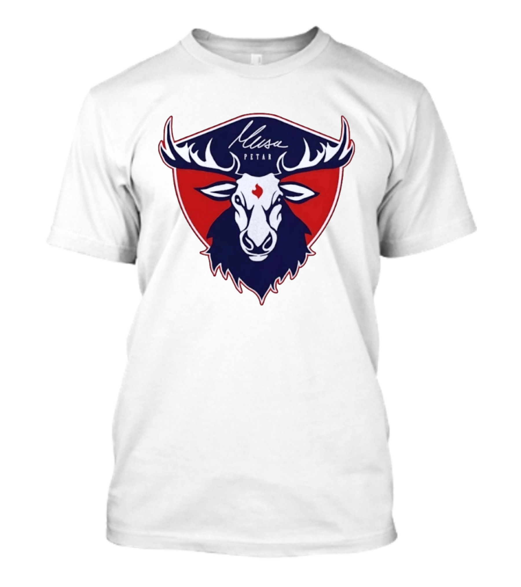 Musa Petar Moose Shield Animal Crest T-Shirt