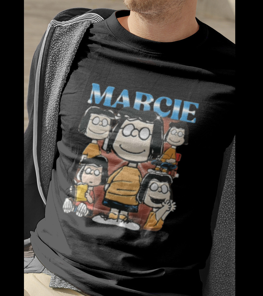 Peanuts Marcie Sparkle Cartoon Collage Bootleg T-Shirt