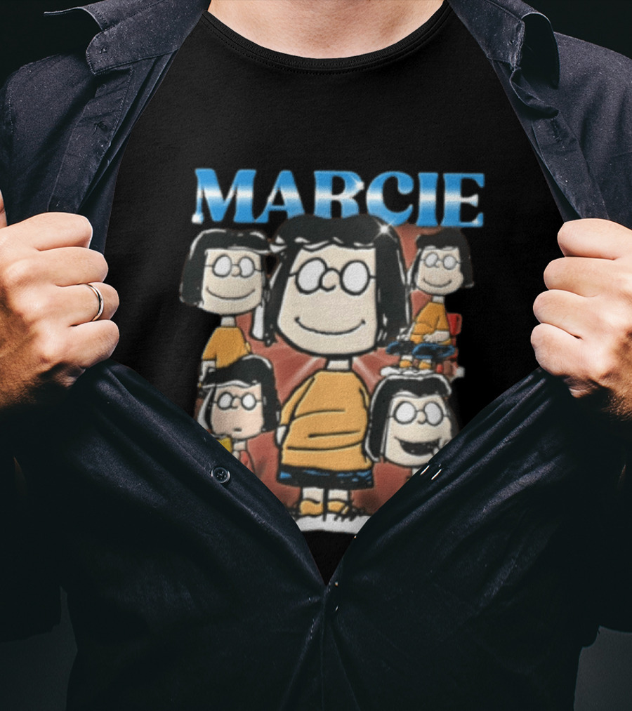 Peanuts Marcie Sparkle Cartoon Collage Bootleg T-Shirt