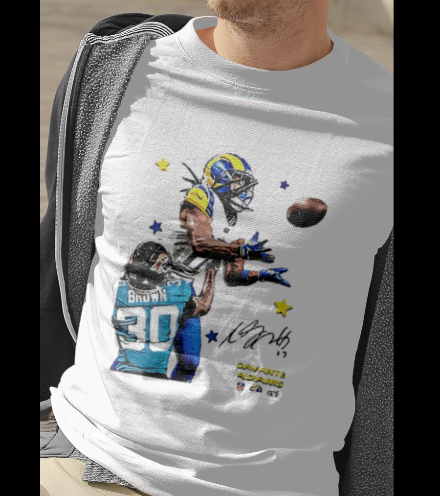 Davante Adams Las Vegas Raiders Brown Football Catch Duel T-Shirt