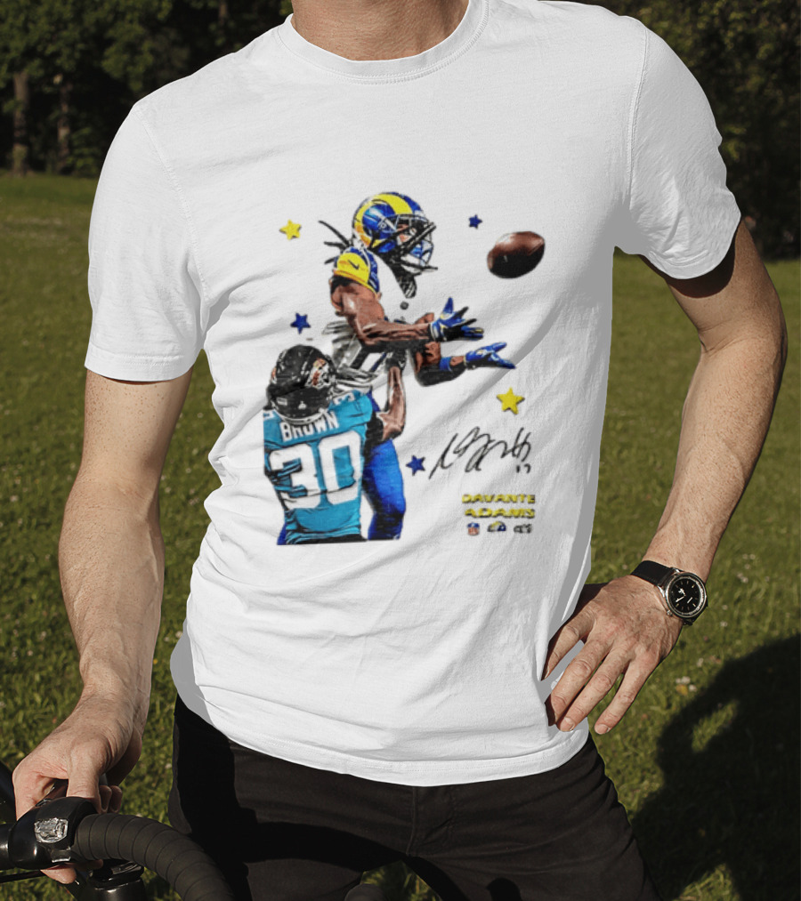 Davante Adams Las Vegas Raiders Brown Football Catch Duel T-Shirt