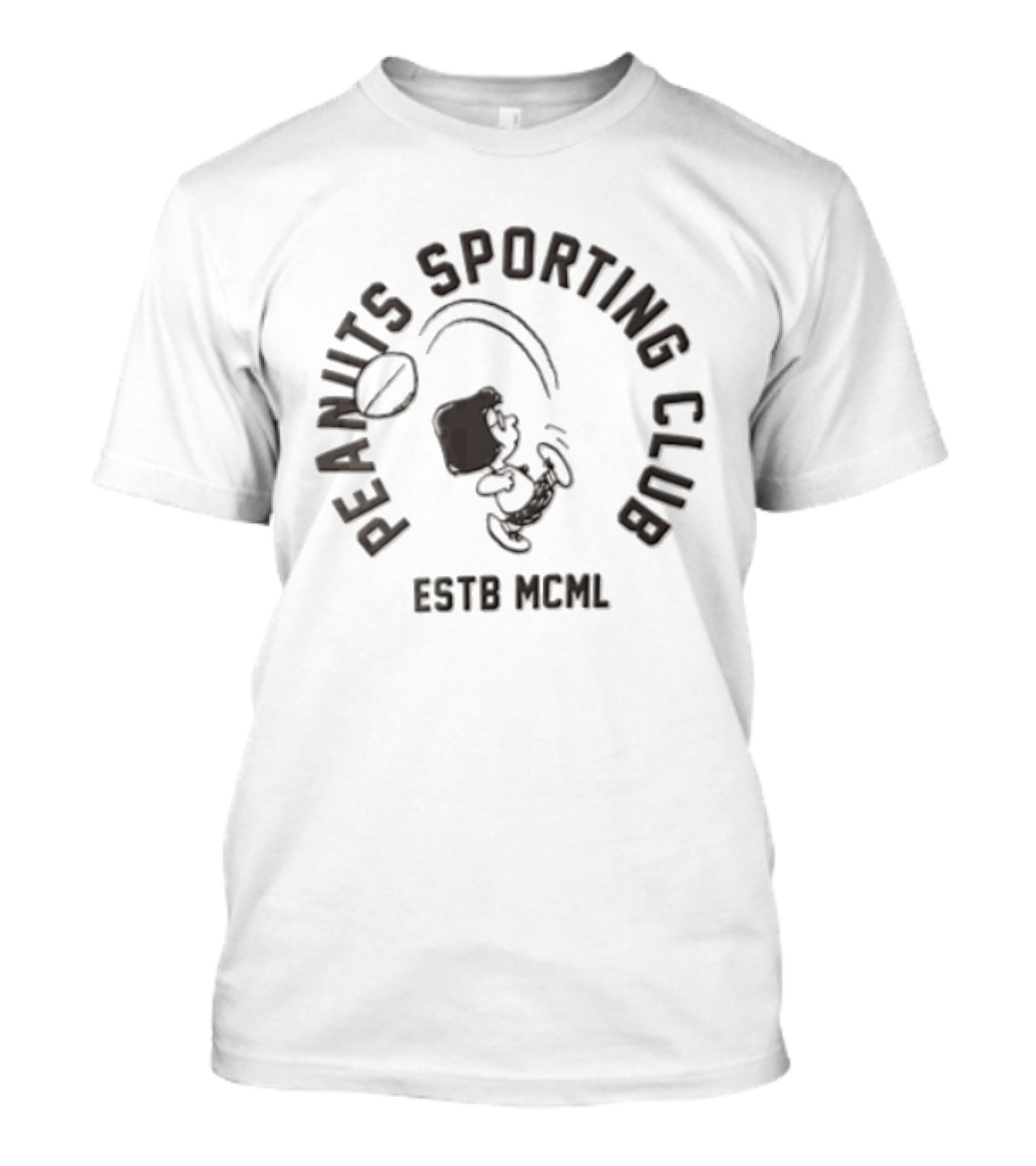 Peanuts Sporting Club Estb Mcml Marcie Kicking Football T-Shirt