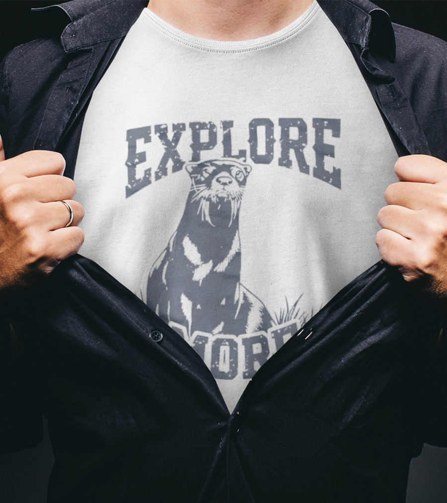 Explore More Otter Wildlife Adventure Nature Journey T-Shirt