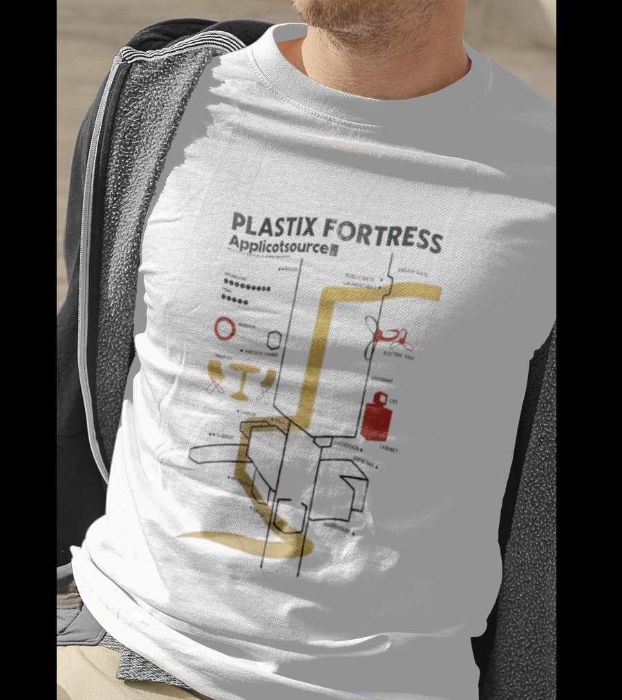 Plastix Fortress Applicotsource Dreamcore Public Data Map T-Shirt