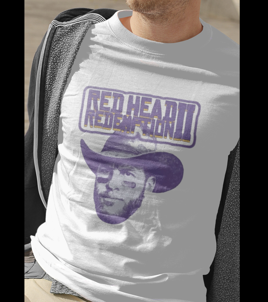 Carson Wentz Red Head Redemption II Cowboy Hat Face Paint T-Shirt