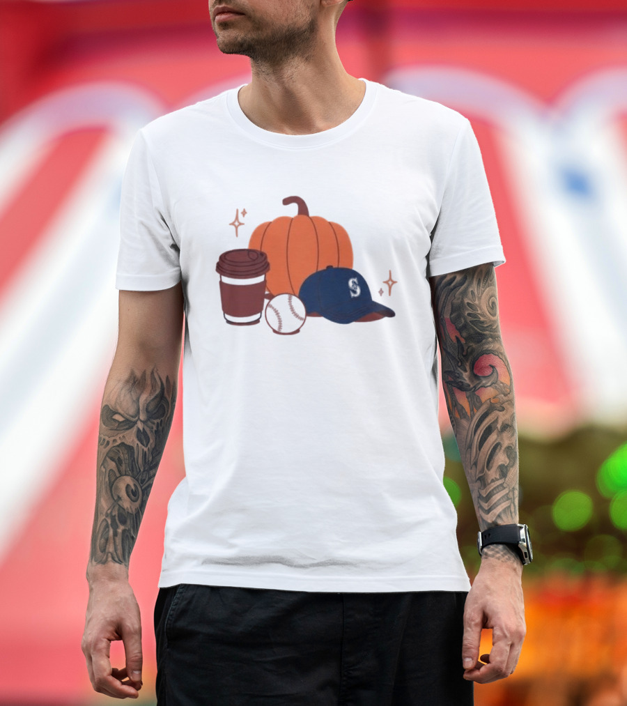 Seattle Mariners Pumpkinpalooza 2026 Coffee Baseball Cap Pumpkin T-Shirt
