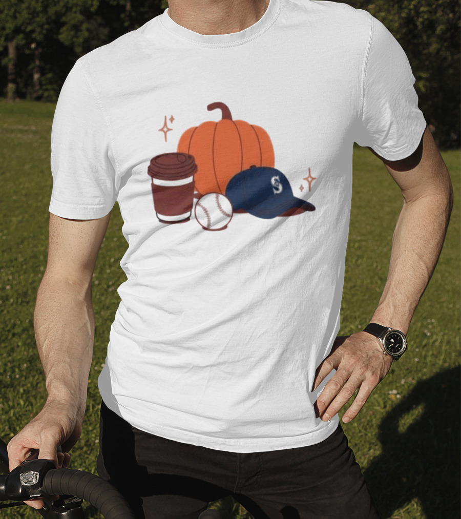 Seattle Mariners Pumpkinpalooza 2026 Coffee Baseball Cap Pumpkin T-Shirt