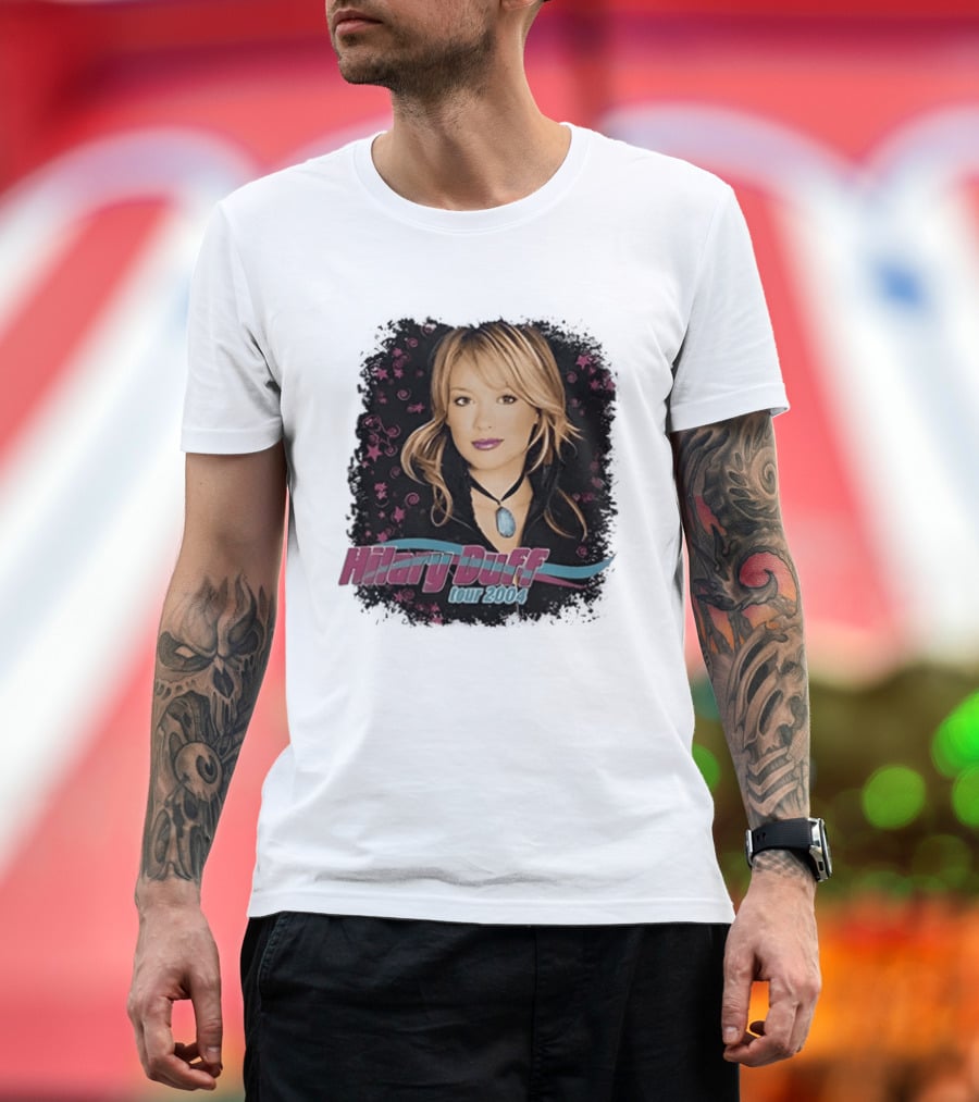 Hilary Duff Tour 2004 Y2K Pop Star Music Fashion T-Shirt