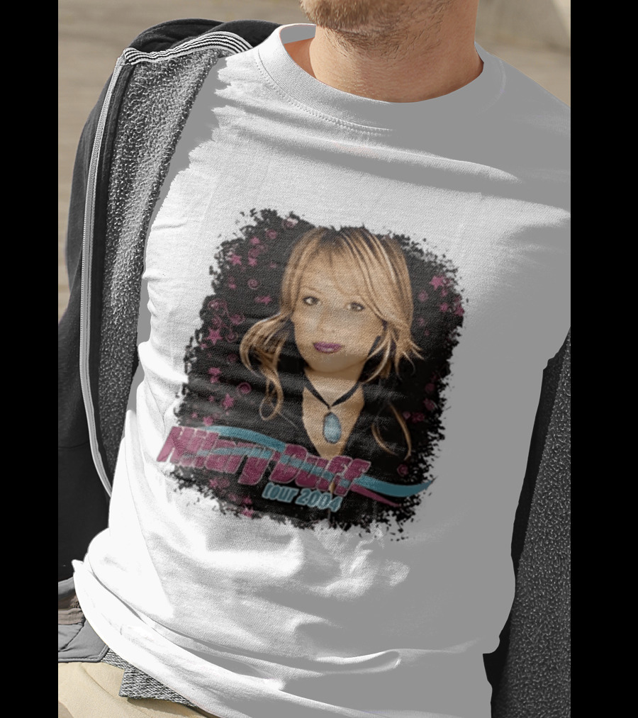 Hilary Duff Tour 2004 Y2K Pop Star Music Fashion T-Shirt