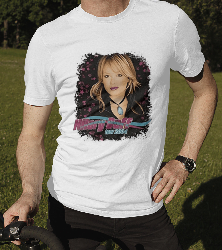 Hilary Duff Tour 2004 Y2K Pop Star Music Fashion T-Shirt