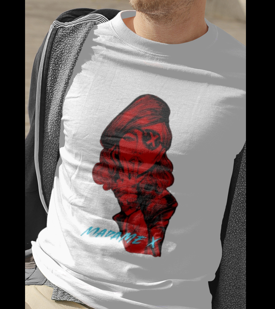 Madonna Madame X Beret Eye Patch Pop Music T-Shirt