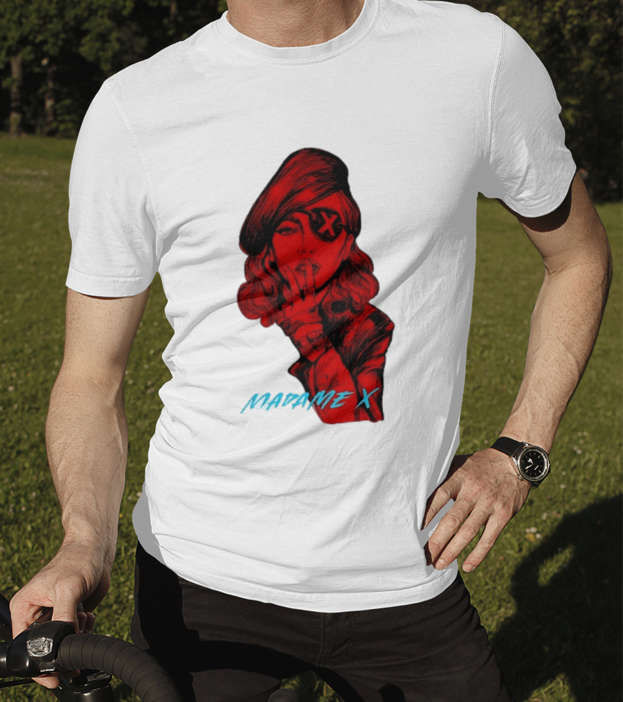 Madonna Madame X Beret Eye Patch Pop Music T-Shirt