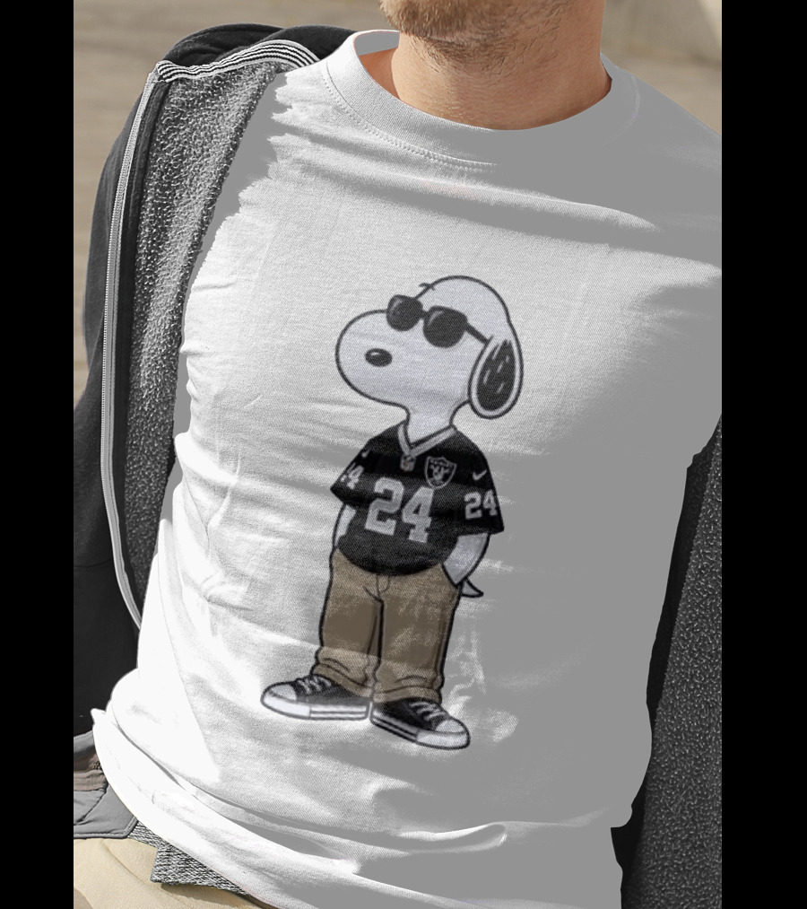 Las Vegas Raiders Peanuts Snoopy 24 Jersey Season Opener T-Shirt
