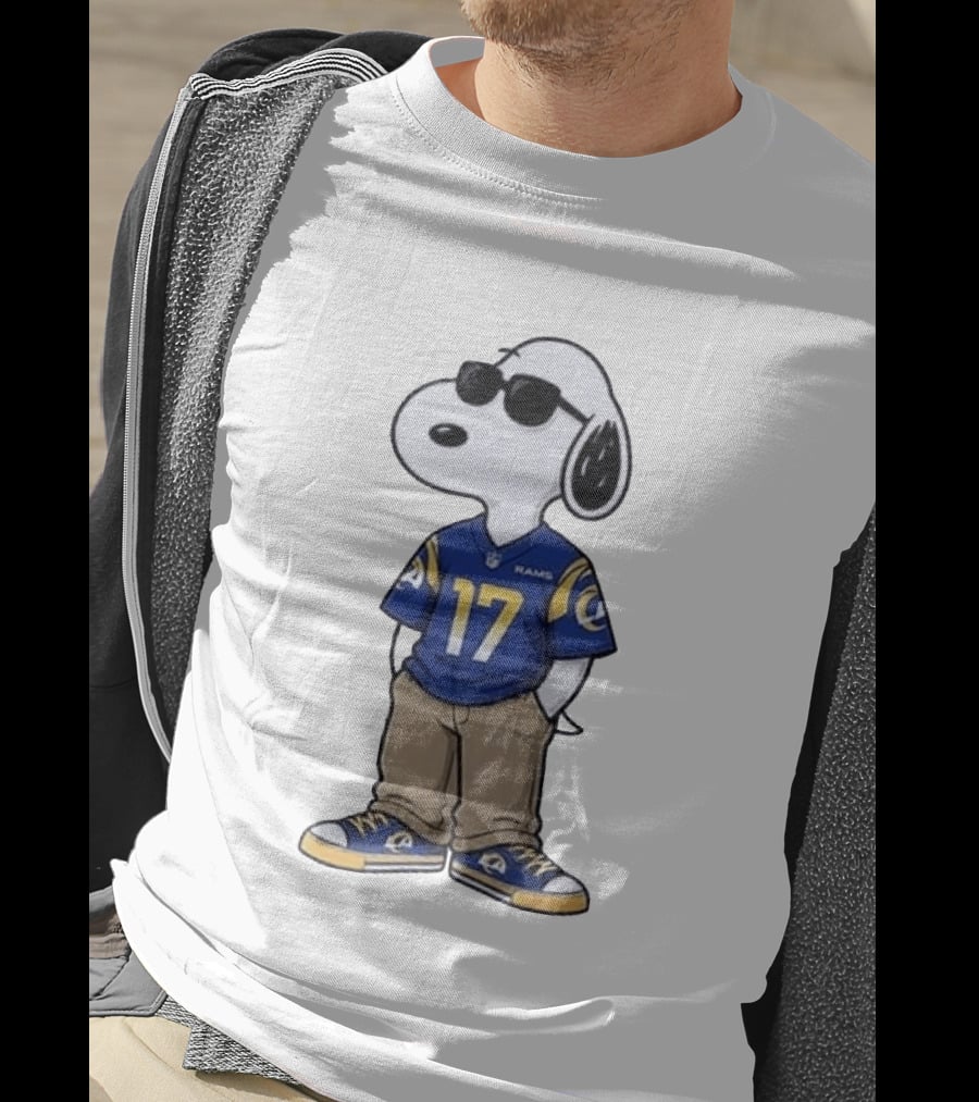 Los Angeles Rams Peanuts Snoopy Cool Style Collaboration Start Of The Season T-Shirt