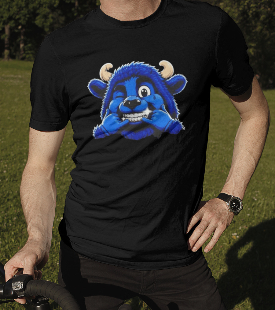 Buffalo Bills Billy Thuggin Character With Blue Buffalo Mascot And Braces T-Shirt