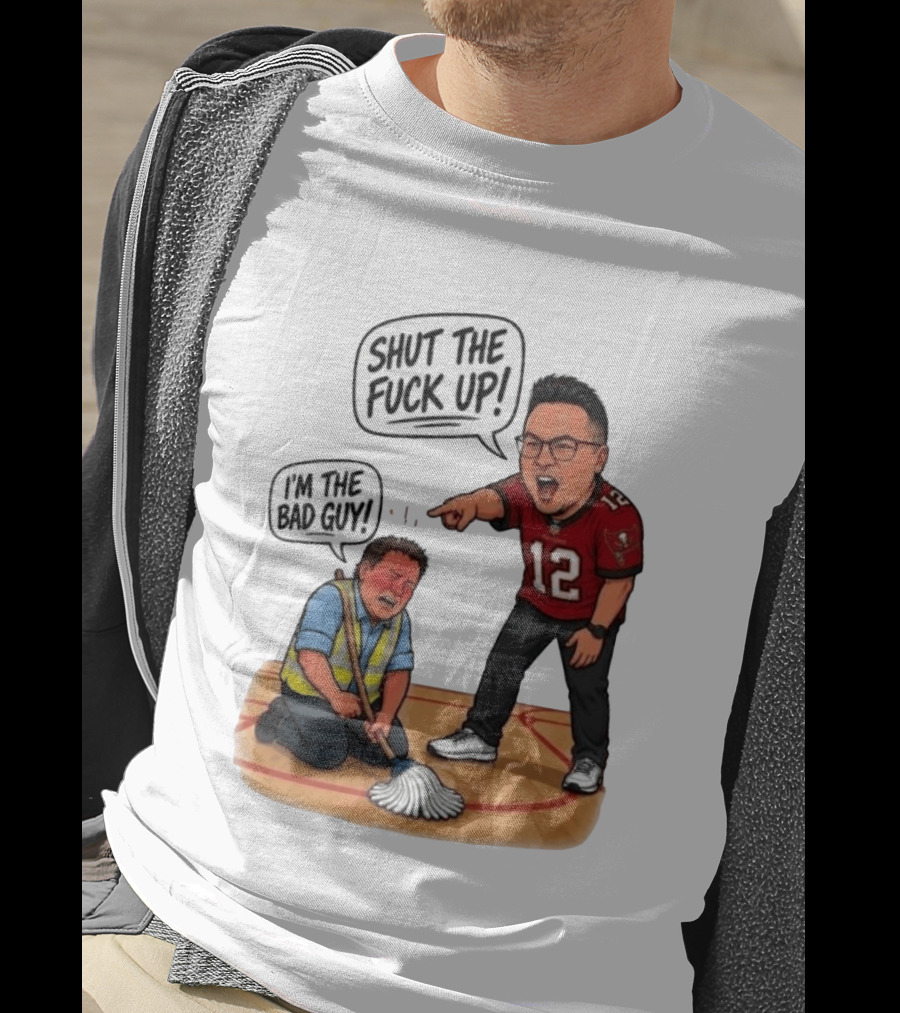 Rico Bosco Shut The Fuck Up I'm The Bad Guy 12 Red Jersey T-Shirt