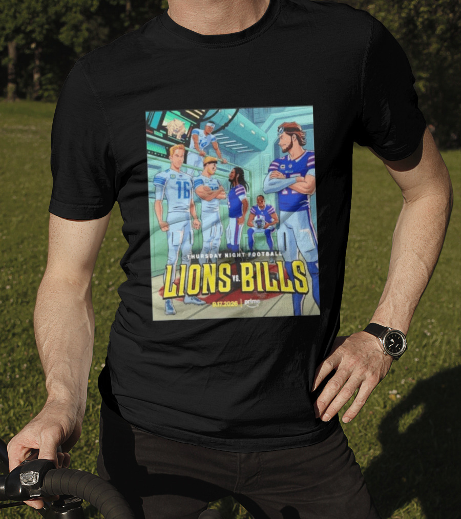 Thursday Night Football Lions Vs Bills 9.17.2026 Prime T-Shirt