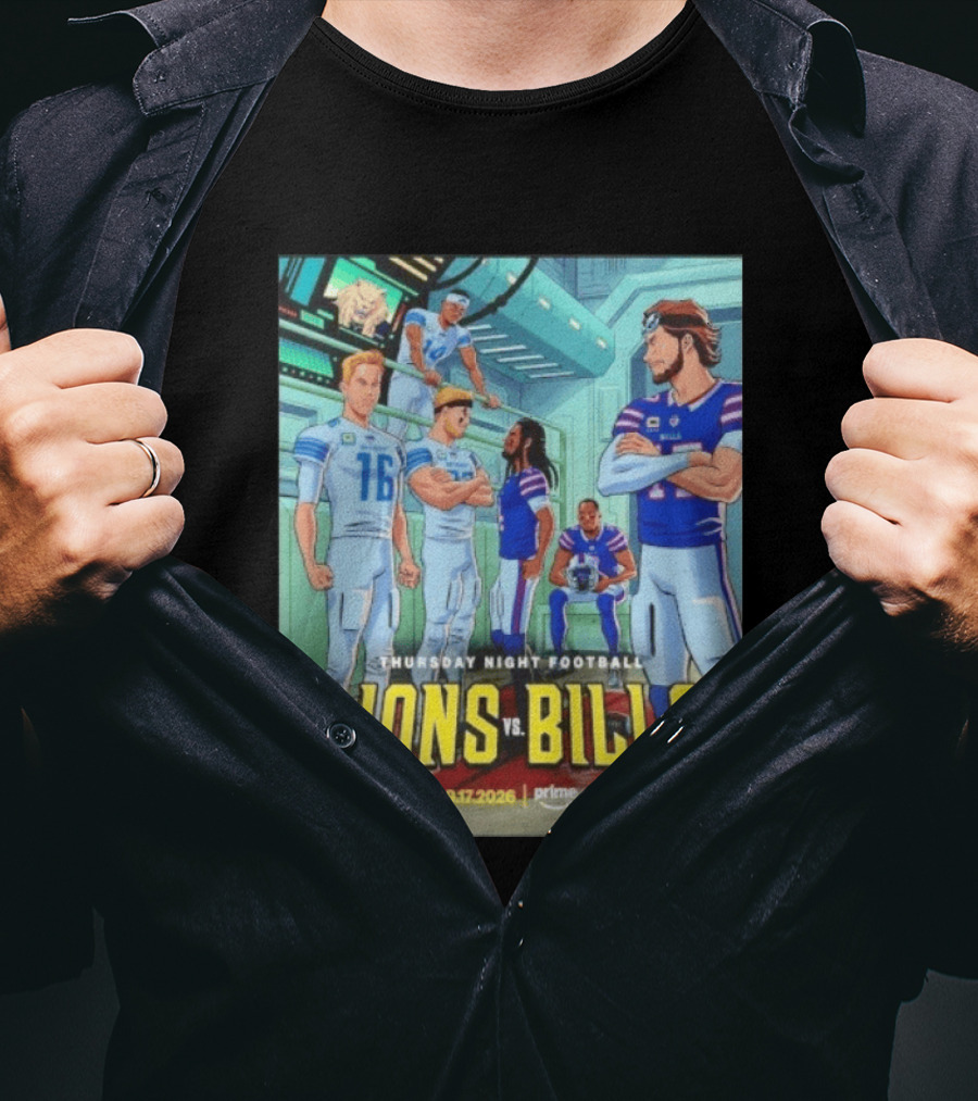 Thursday Night Football Lions Vs Bills 9.17.2026 Prime T-Shirt