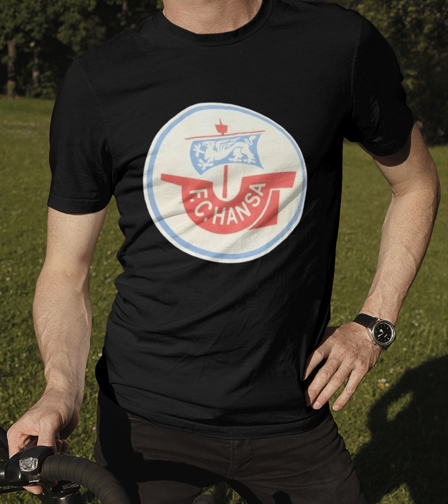 FC Hansa Rostock German Football Crest With Griffin T-Shirt