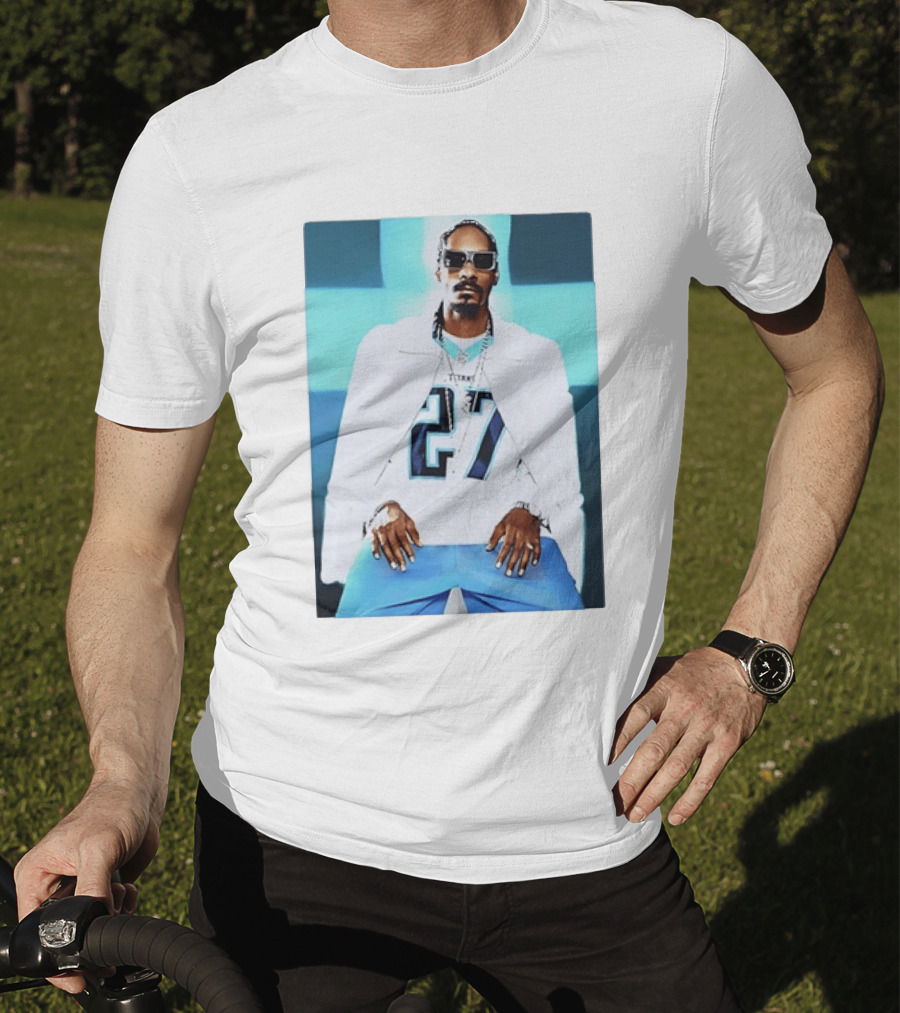 Tennessee Titans 27 Jersey Worn By Snoop Dogg T-Shirt