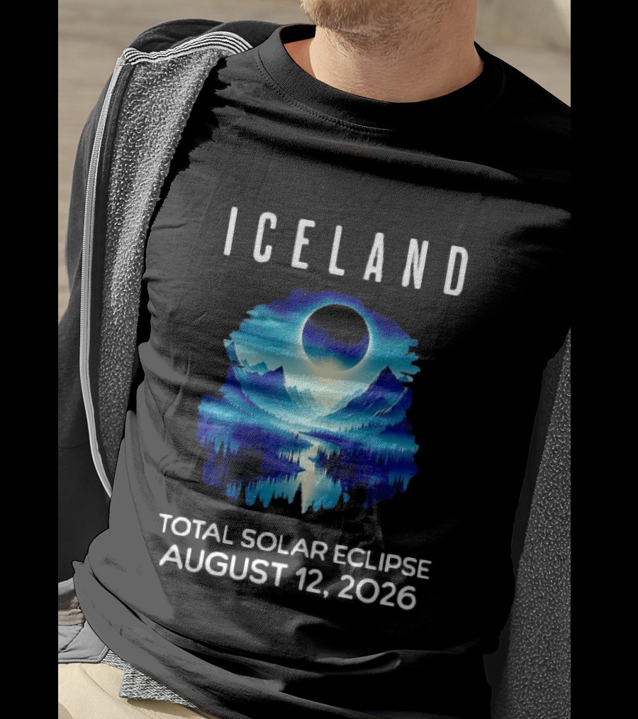 Iceland Solar Eclipse Event August 12 2026 Scenic Landscape T-Shirt