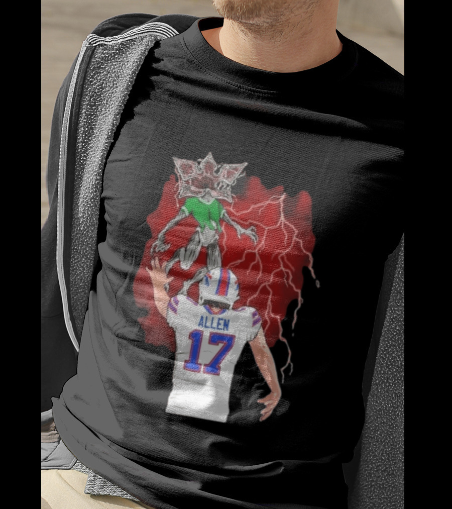 Josh Allen 17 Buffalo Bills Vs Demogorgon Stranger Things Epic T-Shirt
