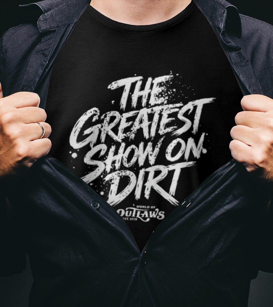 World Of Outlaws The Greatest Show On Dirt Racing Event Promo T-Shirt