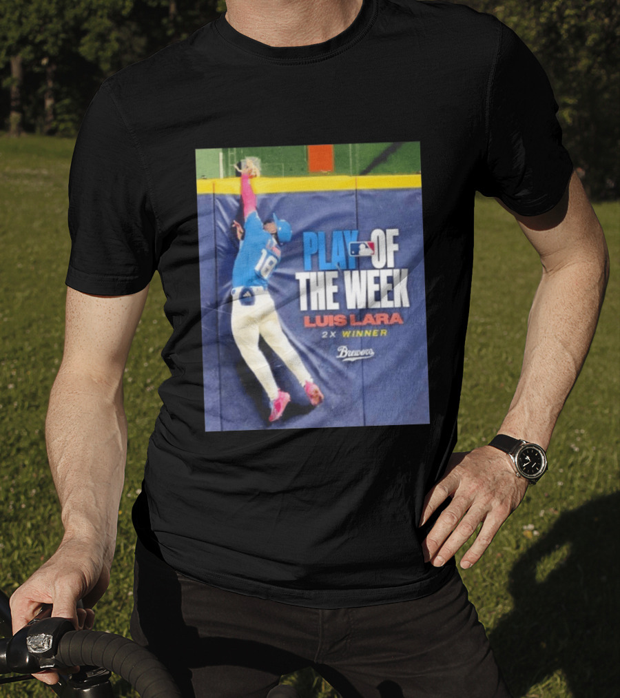 Luis Lara Play Of The Week 2x Winner Milwaukee Brewers T-Shirt