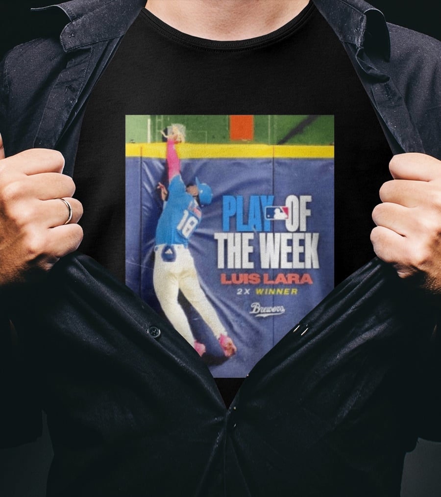 Luis Lara Play Of The Week 2x Winner Milwaukee Brewers T-Shirt