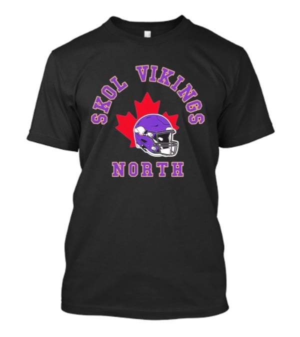 Skol Vikings North Canada 2026 Football Helmet Red Maple Leaf T-Shirt