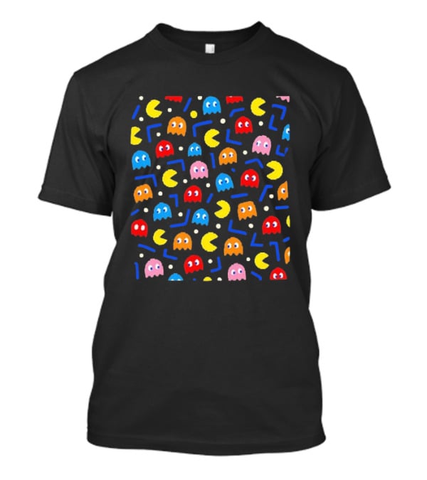 Pac Man Arcade Video Game Ghosts And Dots T-Shirt