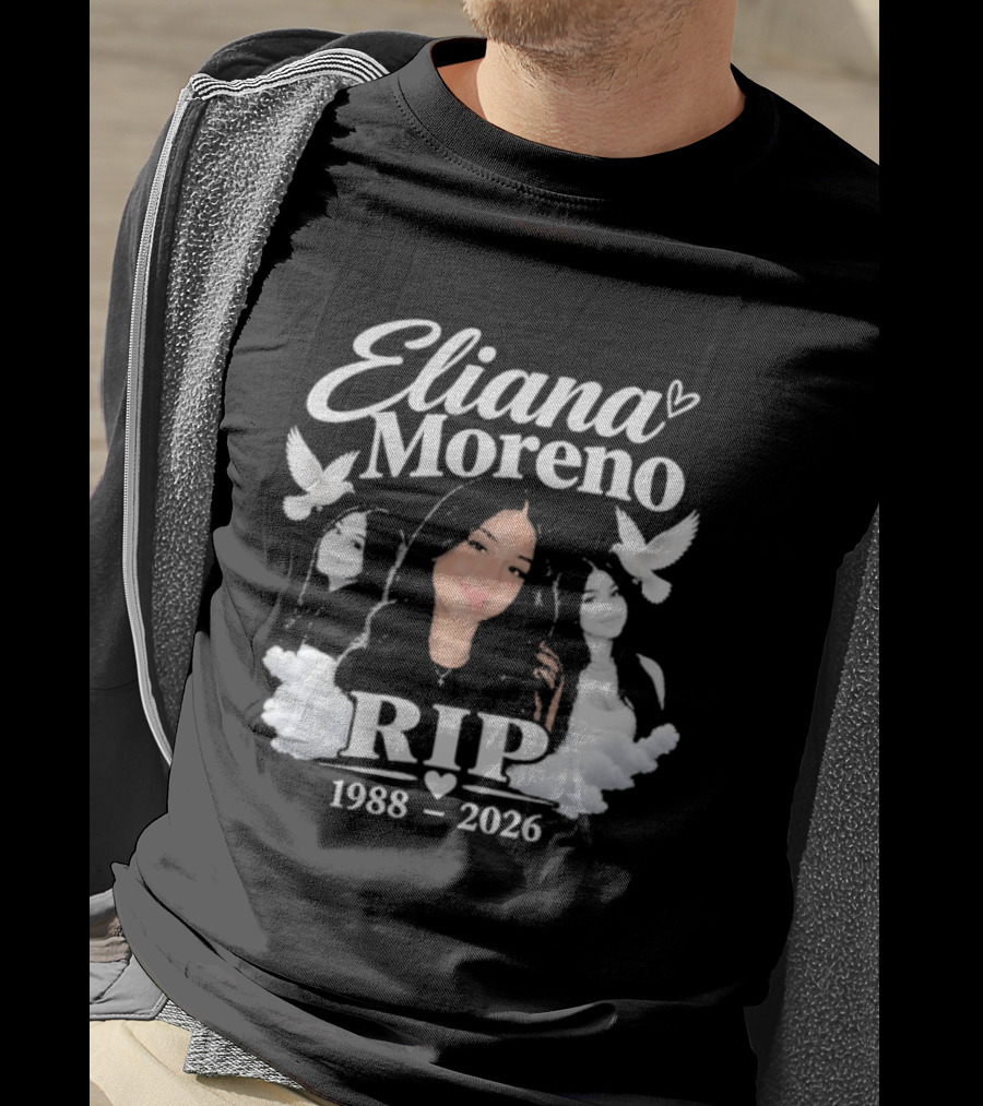 Eliana Moreno RIP 1988 2026 Memorial Tribute With Doves And Clouds T-Shirt