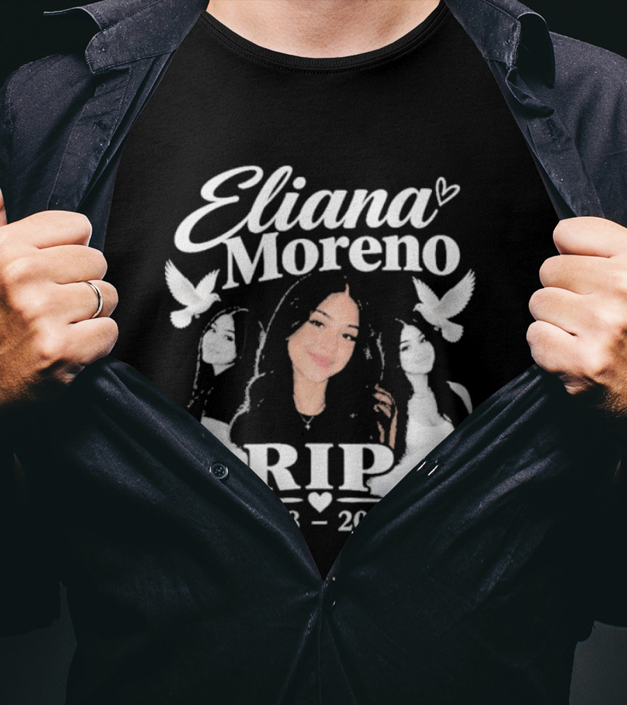 Eliana Moreno RIP 1988 2026 Memorial Tribute With Doves And Clouds T-Shirt