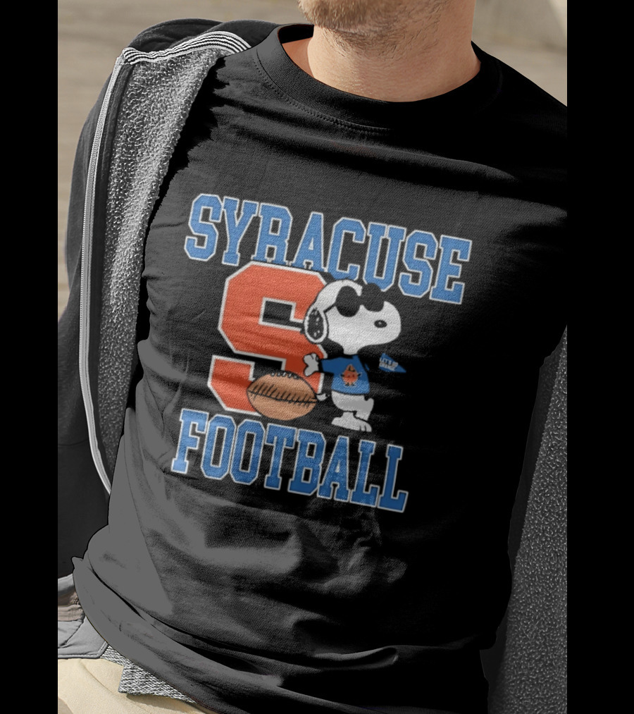 Snoopy Syracuse Football Let's Go Orange Fan Gear T-Shirt