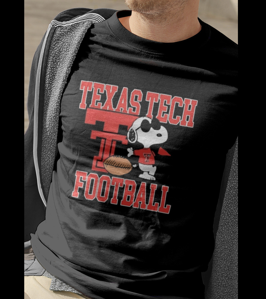 Texas Tech Football Snoopy Peanuts NCAA T-Shirt