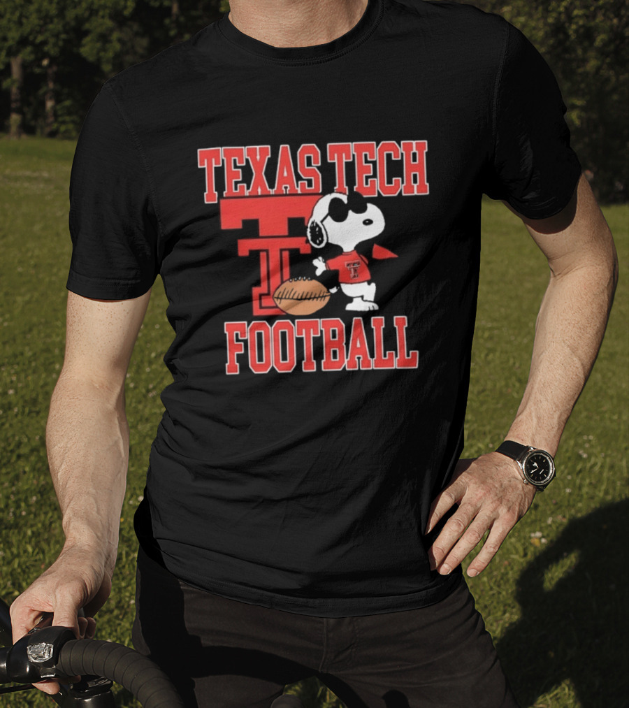 Texas Tech Football Snoopy Peanuts NCAA T-Shirt